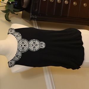 Willi Smith Medium Adorable Versatile Embellished Tank Elastic Bottom Medium EUC